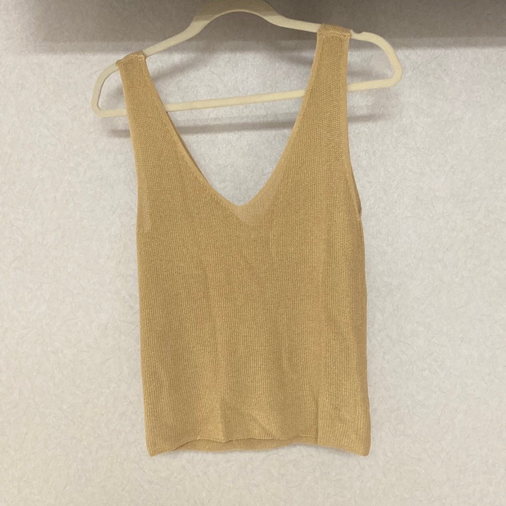NWT; tan lightweight sweater tank